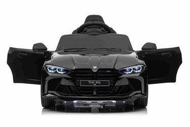 BMW M4 ElBil till Barn 12V  m. Gummidäck + 2.4G Remote Svart-2