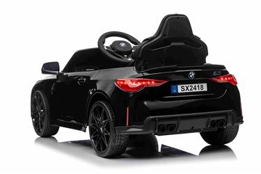 BMW M4 ElBil till Barn 12V  m. Gummidäck + 2.4G Remote Svart-6