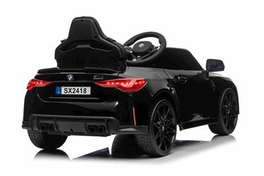 BMW M4 ElBil till Barn 12V  m. Gummidäck + 2.4G Remote Svart-8