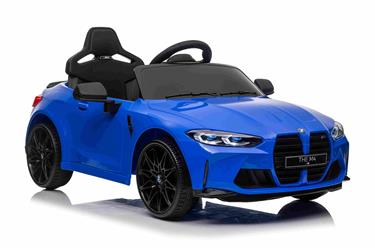 BMW M4 ElBil till Barn 12V  m. Lithium + Gummidäck + 2.4G Remote Blå-3