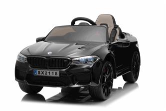 BMW M5 Drift Drift 21,6V Svart för barn 2.4G +Läderstol-21