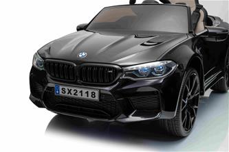 BMW M5 Drift Drift 21,6V Svart för barn 2.4G +Läderstol-6