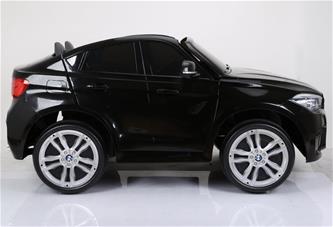BMW X6 M 12v XXL Svart med Gummihjul + 2.4G + 10AH-11