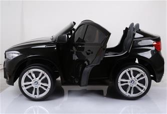 BMW X6 M 12v XXL Svart med Gummihjul + 2.4G + 10AH-5