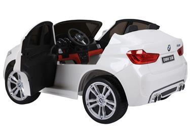  BMW X6 M 12v XXL Vit med Gummihjul + 2.4G + 10AH-5