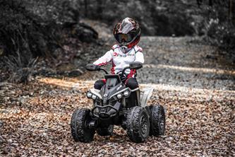 Can-Am Maverick EL ATV 12V (Fjärrkontroll, 4xMotor, Lädersäte, Gummihjul)-4