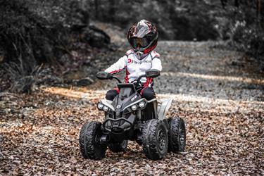 Can-Am Maverick EL ATV 12V (Fjärrkontroll, 4xMotor, Lädersäte, Gummihjul)-4