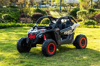 Can-Am Maverick UTV för 2 Barn m/Lithium + 4x24V Motorer + Gummihjul-7