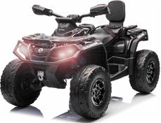 Can-Am Outlander EL ATV 12V Svart (RC, 4xMotor, Lädersäte, Gummihjul)