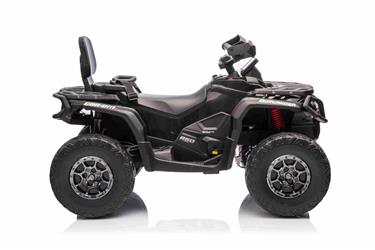 Can-Am Outlander EL ATV 21,6V Svart (RC, 4xMotor, Lädersäte, Gummihjul)-6