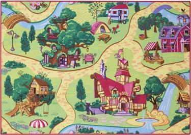 Candy Town Bil barnmatta  95 x 133 cm