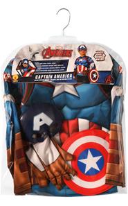 Captain America Deluxe Top utklädningskläder, 8-10 år-2
