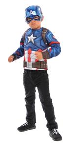 Captain America Deluxe Top utklädningsset, 4-7 år