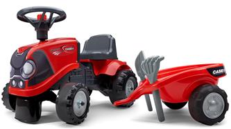 Case IH Gå-Traktor med Trailer och verktyg