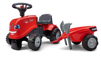 Case IH Gå-Traktor med Trailer och verktyg-2