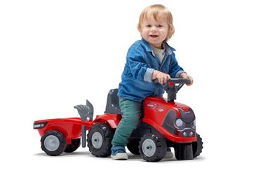 Case IH Gå-Traktor med Trailer och verktyg-3