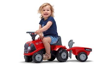 Case IH Gå-Traktor med Trailer och verktyg-5