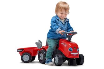 Case IH Gå-Traktor med Trailer och verktyg-6