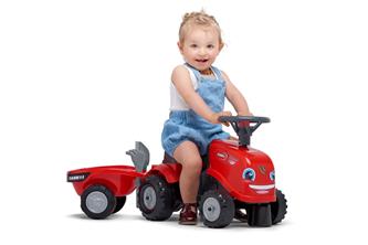 Case IH Gå-Traktor med Trailer och verktyg-7