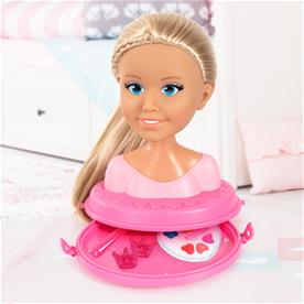 Charlene Top Model Smink och frisör Huvud med kosmetika 21 cm-5