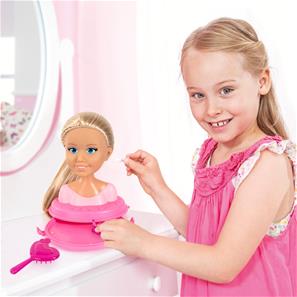Charlene Top Model Smink och frisör Huvud med kosmetika 21 cm-9