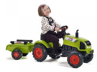 Claas Arion 410 Pedal Traktor till barn med trailer-3