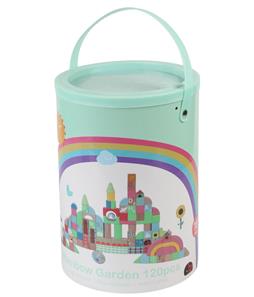 Classic Rainbow Garden byggklossar i trä - 120 st (från 18 M)
