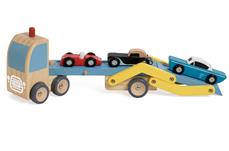 Classic World – Biltransport i trä med 3 bilar