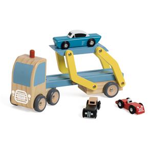 Classic World – Biltransport i trä med 3 bilar-2