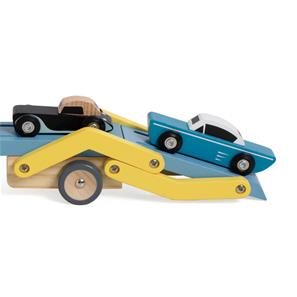 Classic World – Biltransport i trä med 3 bilar-5