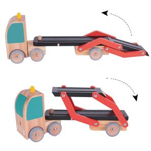 Classic World – Biltransport i trä med 3 bilar-4