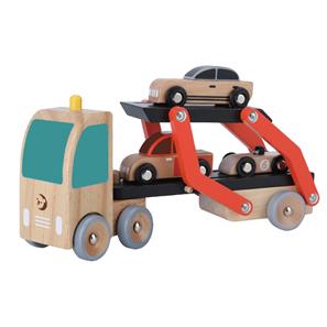 Classic World – Biltransport i trä med 3 bilar-5