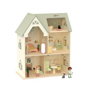 Classic World Cosy dockhus i trä med tillbehör-8