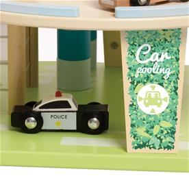 Classic World Green trä Parkeringsgarage med tillbehör-7