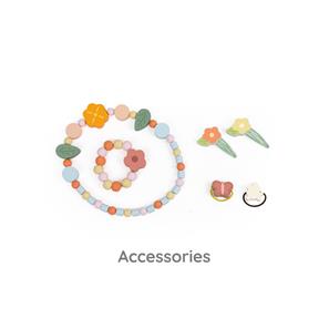 Classic World Magisk sminkbord med träpall-6
