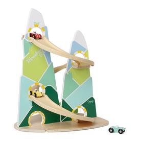 Classic World Mountain Racer Bilbana i trä - Med 3 bilar-10