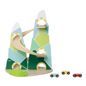 Classic World Mountain Racer Bilbana i trä - Med 3 bilar-3