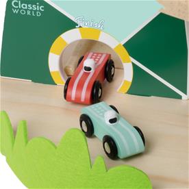 Classic World Mountain Racer Bilbana i trä - Med 3 bilar-8
