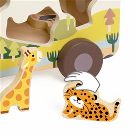 Classic World Safari-bil i trä med djur (från 18 månader)-5