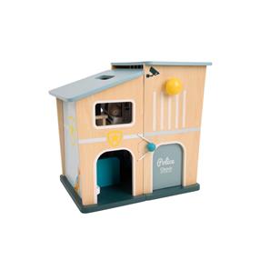 Classic World Träleksak Polisstation med tillbehör-7