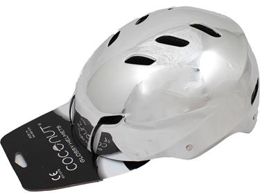 Coconut Glossy Helmets Silver cykelhjälm, M