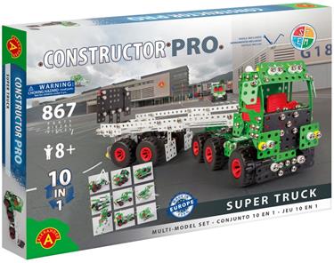 Constructor Pro Super Lastbil 10-i-1 Metallkonstruktion Byggsats