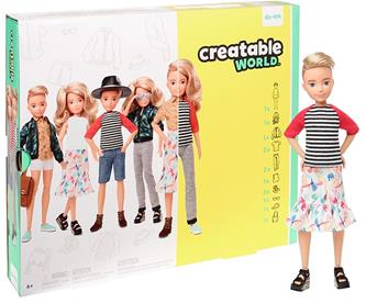 Creatable World Deluxe Dukke m. blont, vågigt  hår