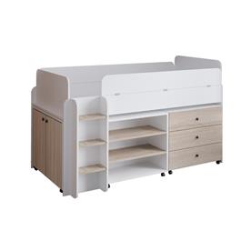 Delphin 5-in-1 rumsset - Säng, byrå, garderob, skrivbord och bokhylla-7