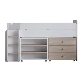 Delphin 5-in-1 rumsset - Säng, byrå, garderob, skrivbord och bokhylla-9