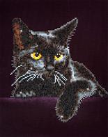 Diamond Dotz 28 x 36 cm - Midnight Cat med bildram