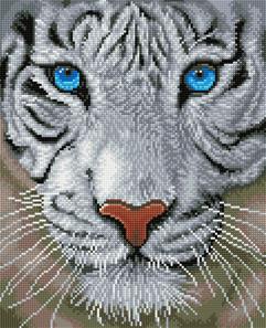 Diamond Dotz 34 x 42 cm - vit tiger