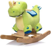 Dino gunghäst i mjuk plysch med ljud (från 12 MDR)