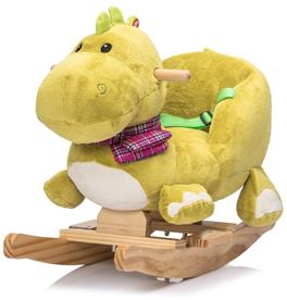 Dino gunghäst i mjuk plysch med ljud och sele (från 12 månader)