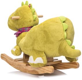 Dino gunghäst i mjuk plysch med ljud och sele (från 12 månader)-8